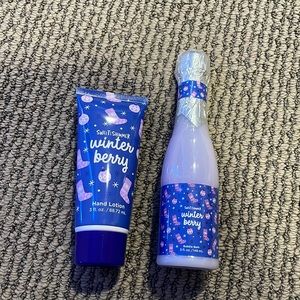 Sweet and shimmer winter berry hand lotion and bubble bath set (from ulta)